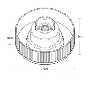 Cake ceramic pet water dispenser