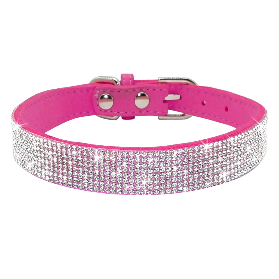 Shiny Hot Rhinestone Dog Cat Comfortable Korean Velvet Pet Leash