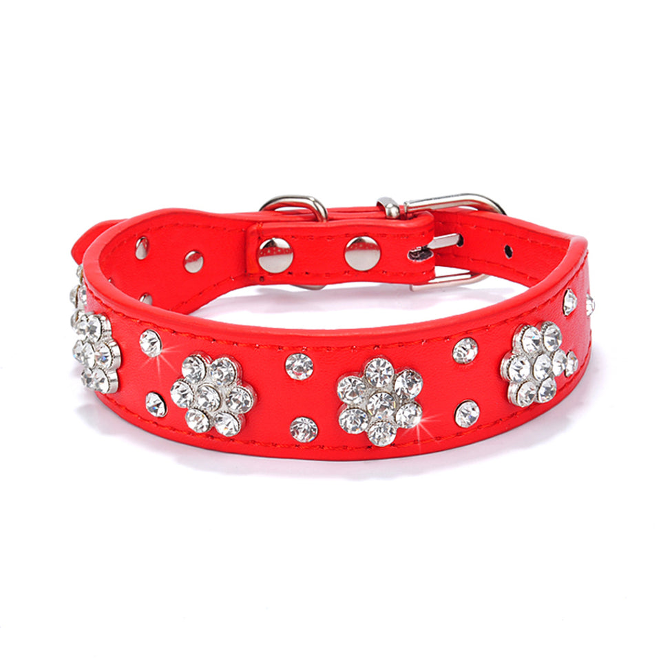 Shiny Hot Rhinestone Dog Cat Comfortable Korean Velvet Pet Leash
