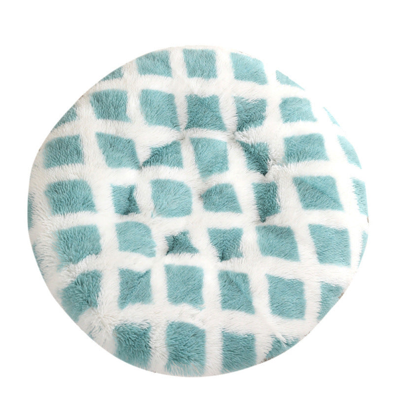 Round Pet Mat Dog Bed Plush Warm Sleep Dog Bed Cathouse Doghouse