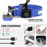 Light Up Dog Collar - Dog Collar Lights For The Dark Night, Adjustable Flashing Dog Collar Rechargeable, LED Dog Collar With 3 Flash Modes For Large, Medium And Small Dogs--Size M