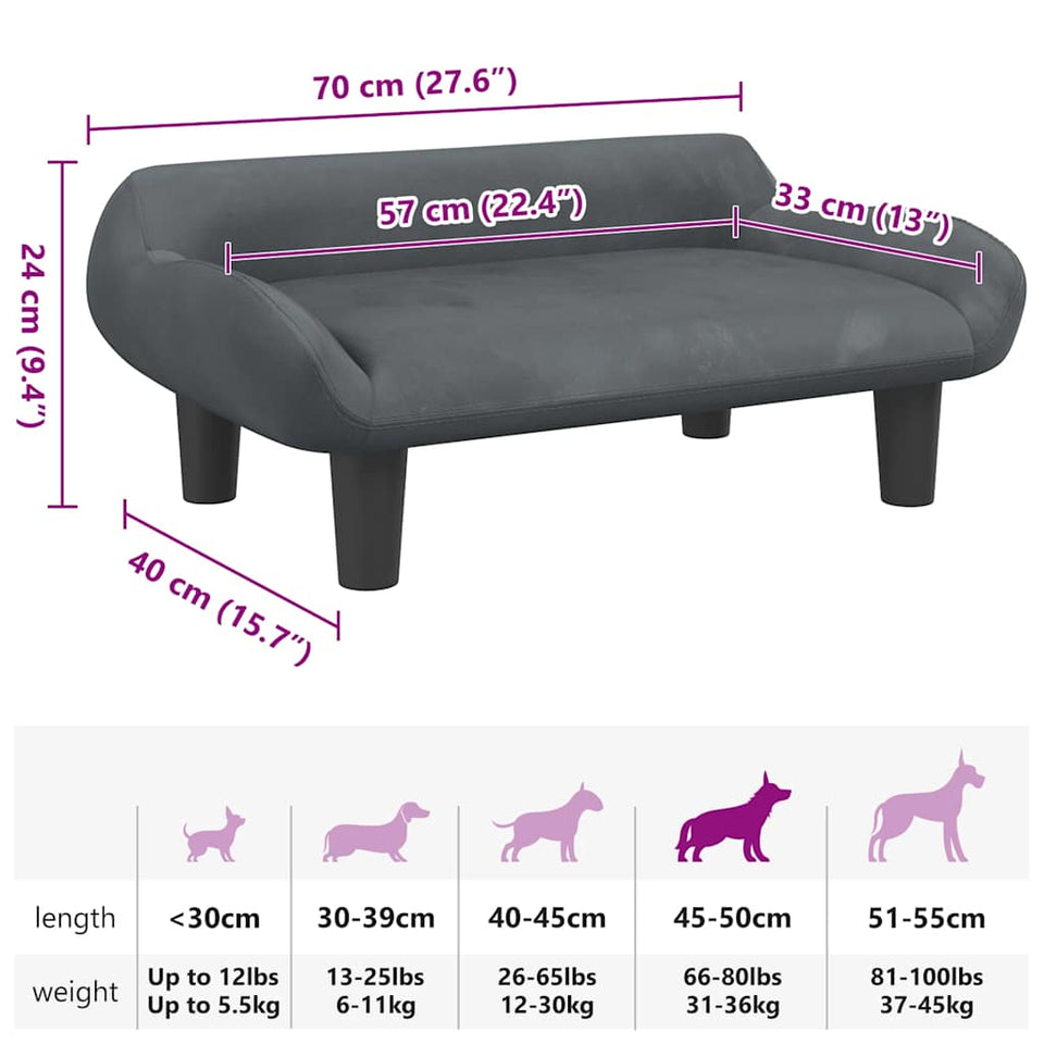 Dog Bed 70x Velvet